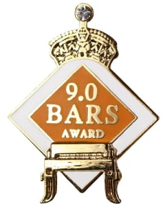 9.0 Bars Girls Gymnastics Pin - 1441