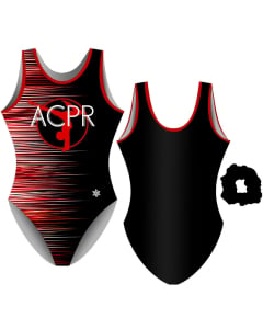 ACPR Tank Style Gymnastics Leotard - Black/Red