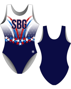 Sara Beth's Anthem Gymnastics Leotard - Red/White/Blue