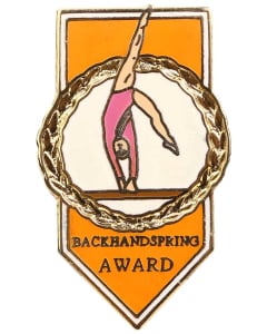 Back Handspring Gymnastics Pin