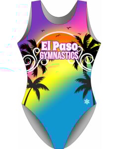 El Paso Beach Days Gymnastics Leotard | LIMITED EDITION DESIGN - Front