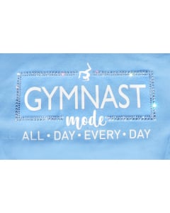 Gymnast Mode Sweatshirt - Lt Blue with Rhinestones