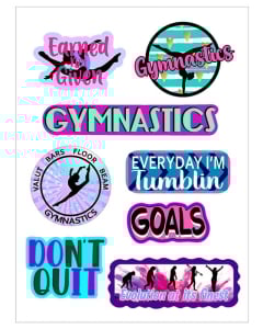 Gymnastics Water Bottle Stickers