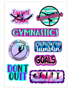 Gymnastics Water Bottle Stickers