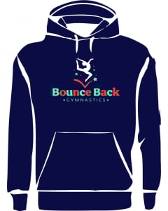 Bounce Back Custom Gymnastics Sweatshirt - Navy Blue