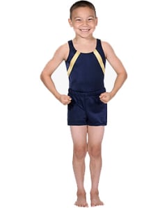Men and Boy's Basic Diagonal Cut Gymnastics Leotard
