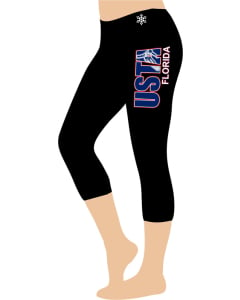 Florida USTA T&T Gymnastics Capri Leggings - Pants - Black