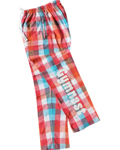 Chalky Hair matching flannel pants - Coral