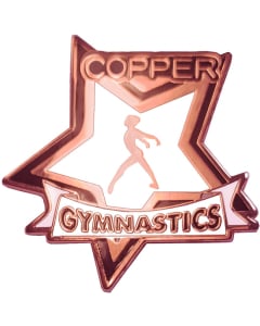 Made it to District Girls Gymnastic Pin - 736 Red/White