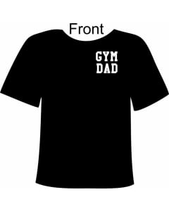 RH Gymnastics Gym Dad Shirt | Gymnastics T-shirt - Front - Black