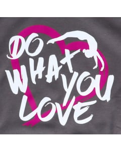 Do What you Love - Grey Gymnastics Sweatshirt - Close up