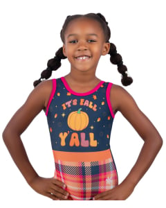It's Fall Y'all Gymnastics Leotard - Front