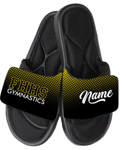 Franklin High School Personalized Gymnastics Sandals | Gymnastics Slides - Black
