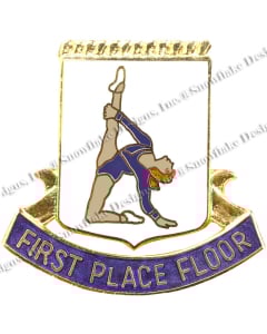First Place Floor Gymnastics Pin - 1402