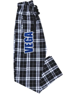 VEGA Black/White Gymnastics Flannel Pants