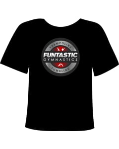 Funtastics Gymnastics Custom Gymnastics T-Shirt - Black