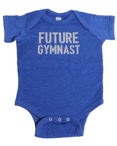 Future Gymnast Blue Onesie 6 month