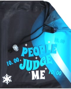 People Judge Me Matching Gymnastics Grip Bag | Personalized Grip Bag - Front Black/Blue