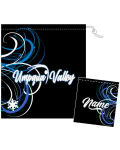 Umpqua Valley Swirl Sublimated Grip Bag with Gymnast's Name
