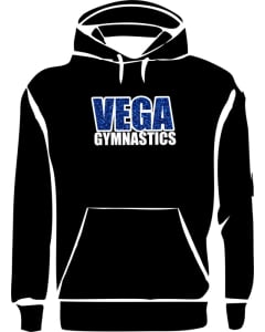 VEGA Gymnastics Sweatshirt - GLITTER Finish - bLACK
