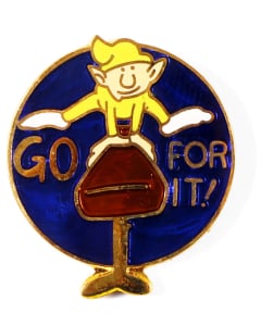 Go For It Gymnastics Pin