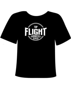 Top Flight Gymnastics Gym Dad Gymnastics Shirt - Black