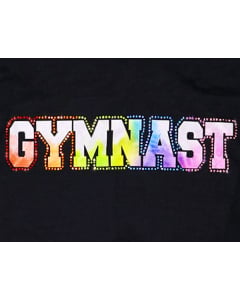 Rainbow Gymnast Gymnastics Sweatshirt - Black sweatshirt with rainbow decoration