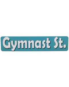Gymnast Street Metal Sign
