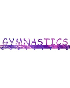 Gymnastics 9 Hook Purple Swirl Medal Rack