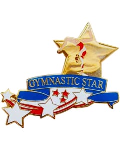 Gymnastics Star Pin