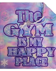 The Gym Is My Happy Place Sublimated Personalized Grip Bag