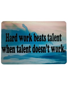 Hard Work Beats Talent Metal Gymnastics Sign