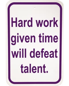 Metal Hard Work Sign 