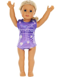 Maintain Balance Gymnastics Doll Leotard - Purple - Front