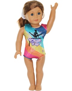 Chalk It Up Doll Gymnastics Leotard - Rainbow - Front