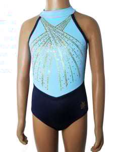 Admired Gymnastics Leotard - BLUE - Front