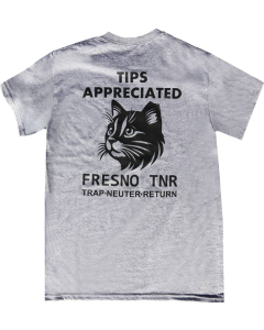 Fresno TNR Tips Appreciated T-Shirt - Grey-Back