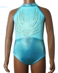 Beloved Gymnastics Leotard - Marine Blue - Front
