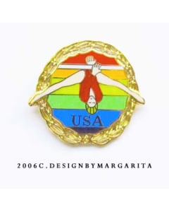 Uneven Bars Champion Gymnastics Pin - 410