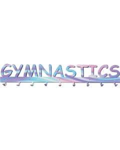 9 Hook Medal Gymnastics Rack - Purple and Pink Wave