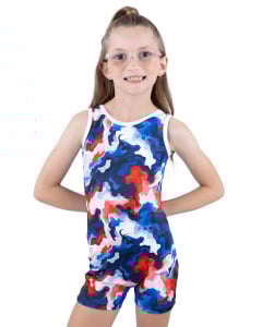 Independence Girls Gymnastics Biketard| Biketard for Gymnastics - Front