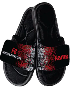 Invictus Gymnastics Slide On Sandals with Gymnast's Name