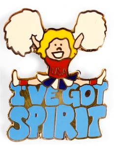 I've Got Spirit Cheer Pin - 170 - LT Blue