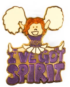 I've Got Spirit Cheer Pin - 170 - Purple