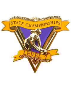 State Championship Level 7 Gymnastics Pin - 1627