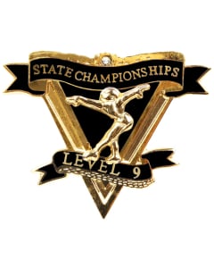 State Championship Level 9 Girls Gymnastics Pin - 1629