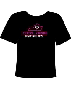 Central Virginia Gymnastics | Custom Gymnastics T-Shirt - Gymnastics Shirt - Black
