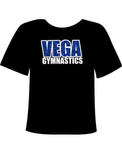 VEGA | Custom Gymnastics T-Shirt - Black/Blue