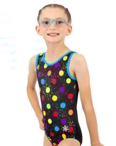 Lots of Dots Girls Gymnastics Leotard - Front