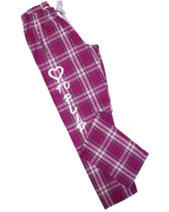 Love To Flip Flannel Gymnastics Pants - Raspberry